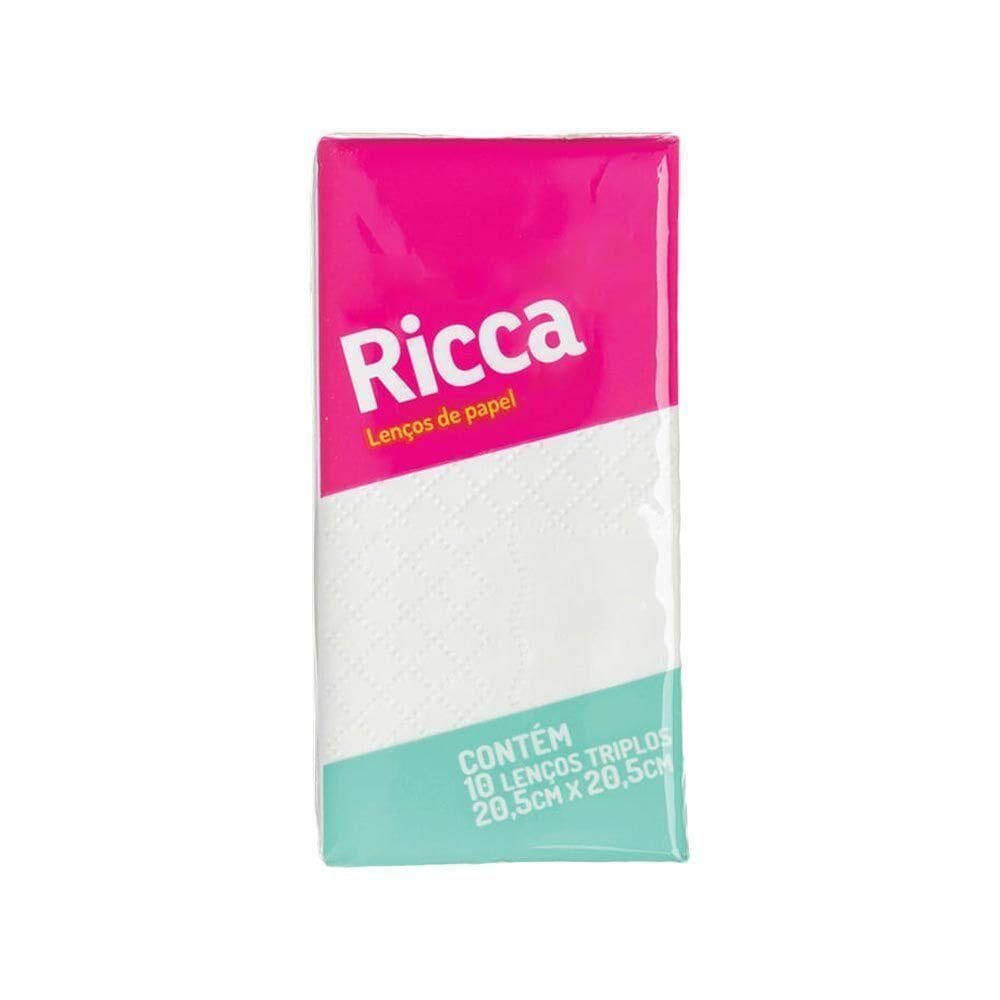 Lenços De Papel Folhas Triplas Descartável 10 Unidades Ricca