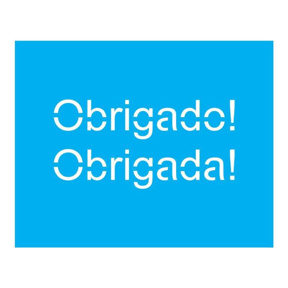 Stencil Tamako Obrigado Obrigada - 20X25Cm - Ref B549