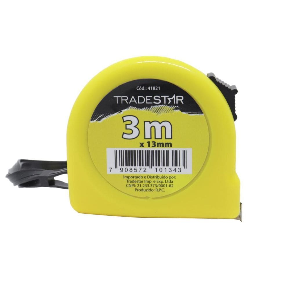 Trena Aço Pintado 3m x 13mm - ABS Amarelo - Com Correia