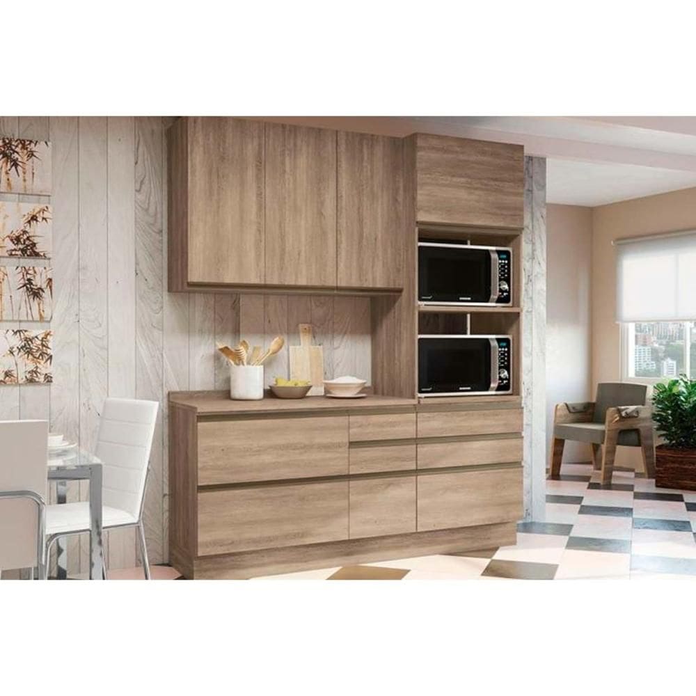 Cozinha Modulada Kappesberg Maxxi Kappesberg 4 Peças C4P25 Nogal