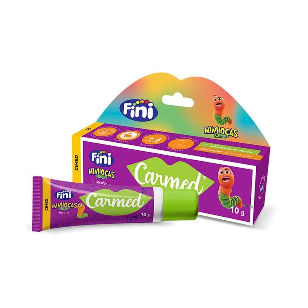 Cimed Carmed Fini Minhocas Incolor - Hidratante Labial 10g