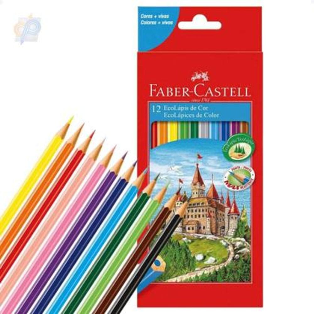 Lapis de Cor 12 cores Faber Castell