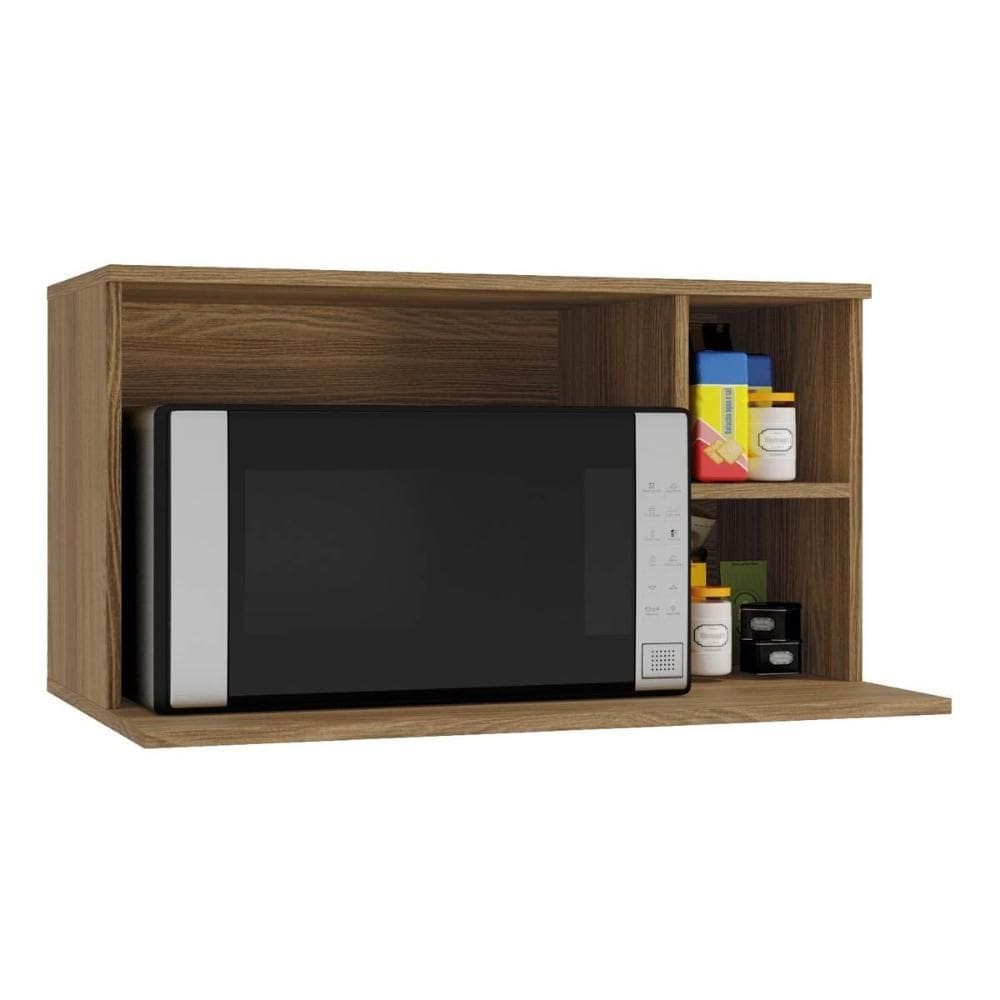 Módulo Cozinha Kappesberg Botanic Botanic M639 Microondas 80cm Nogueira Kappesberg