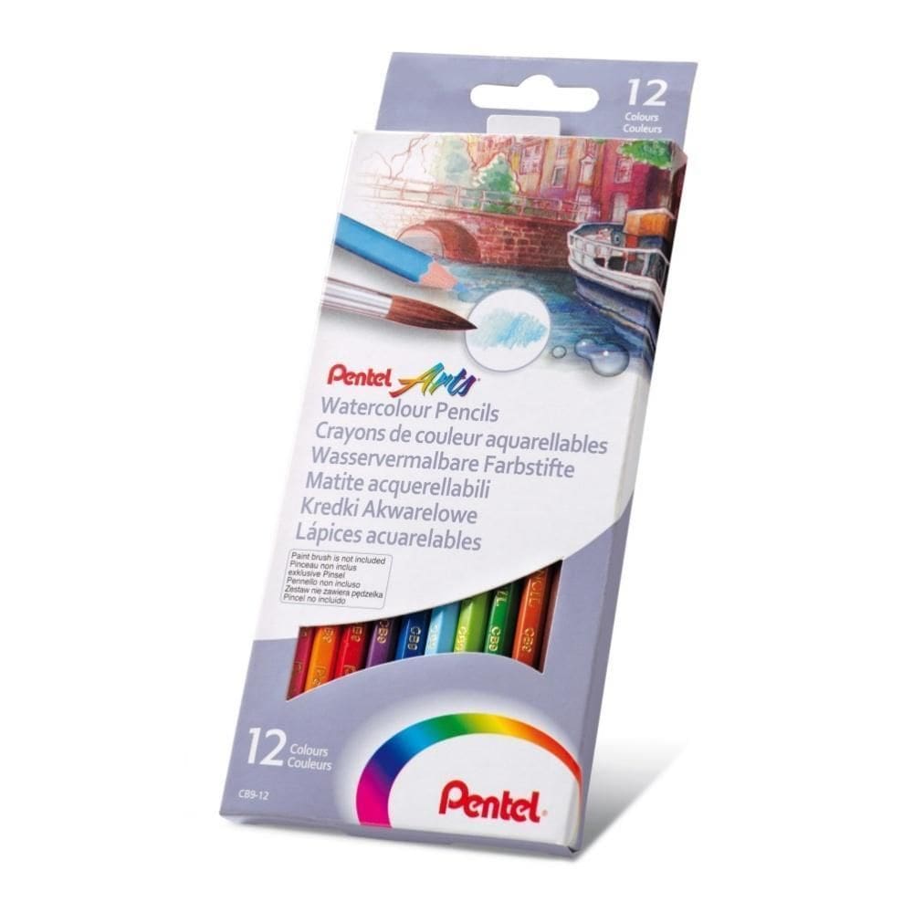 Lápis De Cor Aquarelável Pentel Arts 12 Cores