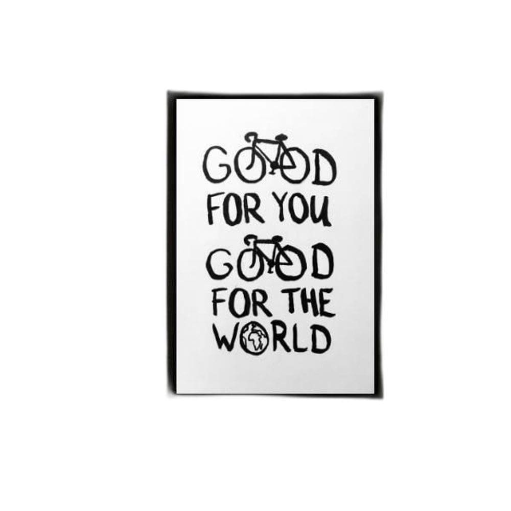 Quadro Bike Good For You And World 45X34Cm