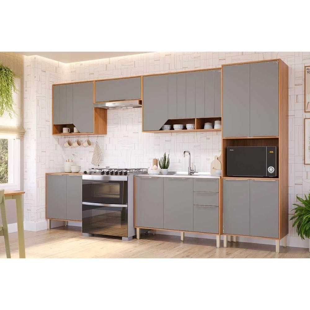 Kit Cozinha MGM 6 Peças Celeste C6P135 Cinamomo/Platina