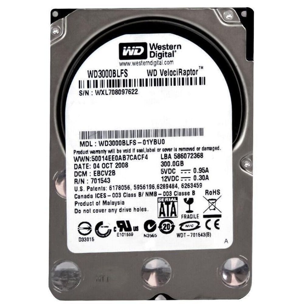 HD WD SATA 300GB 10K 2.5 VelociRaptor