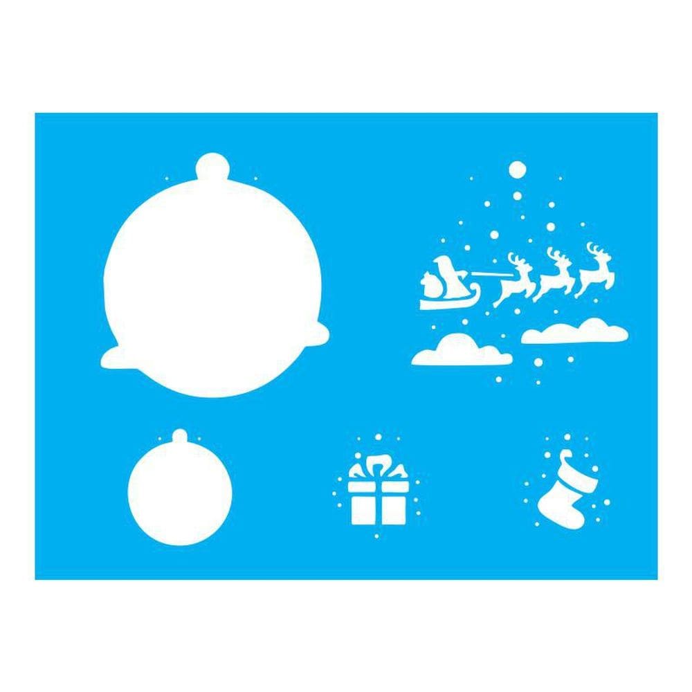 Stencil Tamako Enfeites Natal - 15X20Cm - Ref A2026