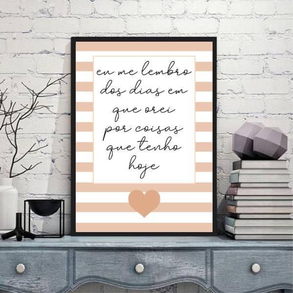 Quadro Frase Dias Em Que Orei 24X18Cm