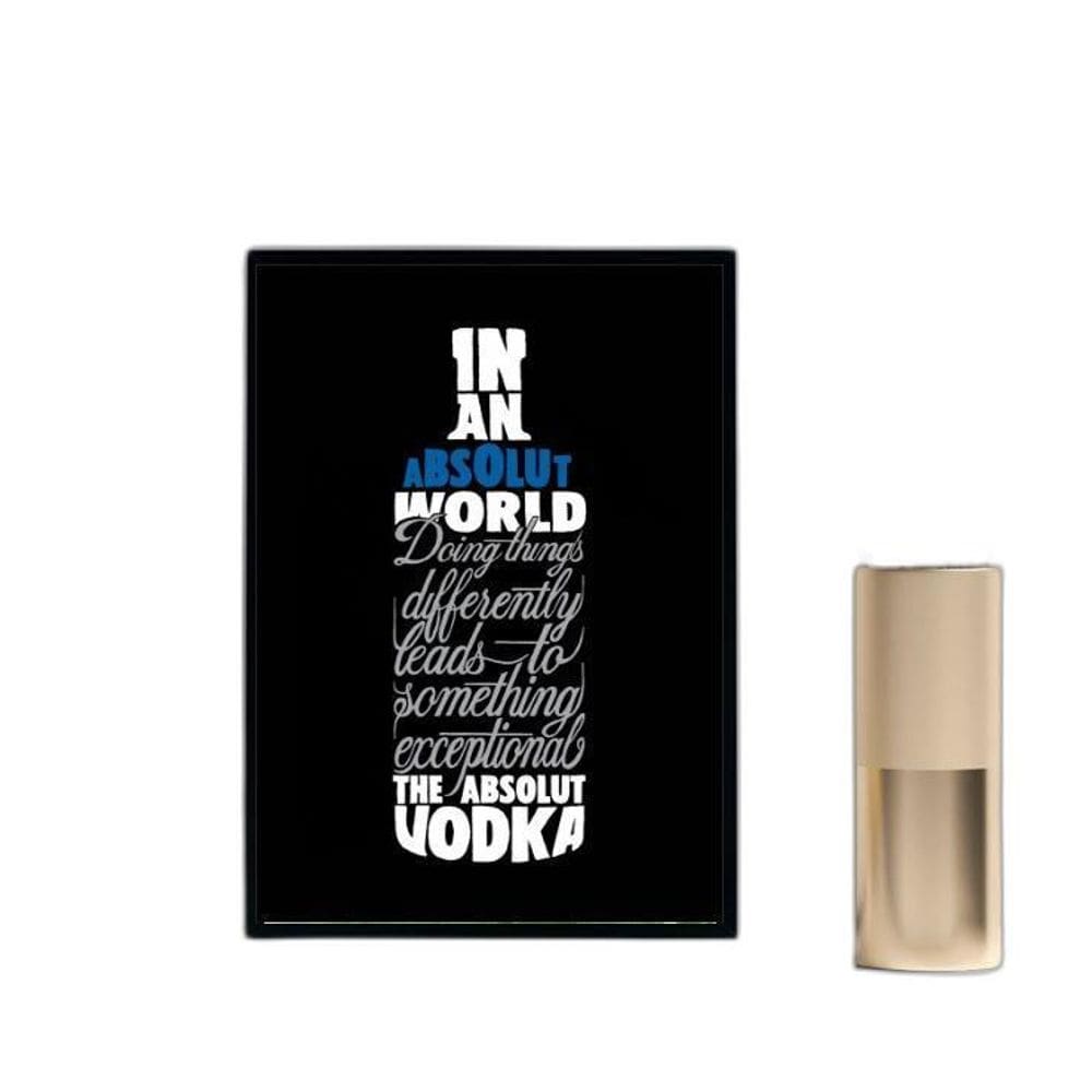 Quadro Decorativo Garrafa De Vodka 33X24Cm - Com Vidro