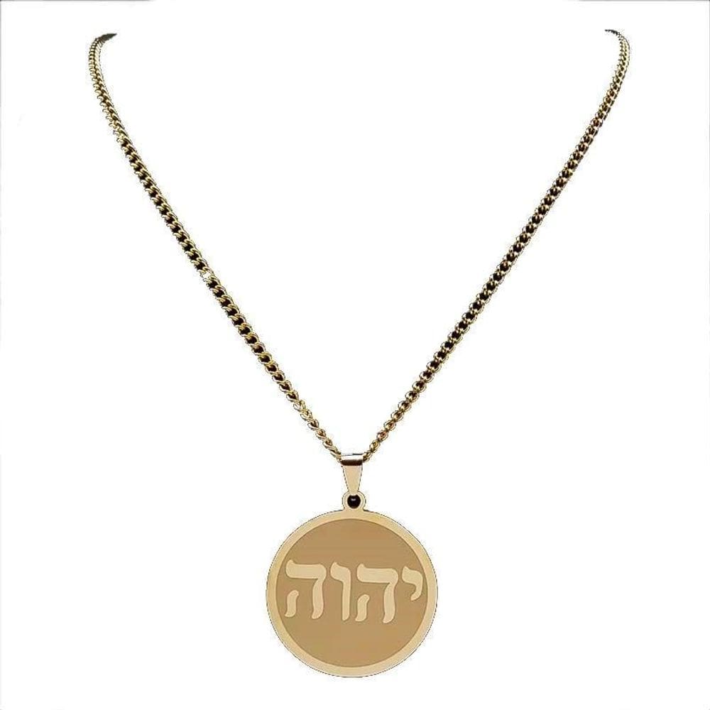 Corrente Colar Tetragrama Nome De Deus Hebraico