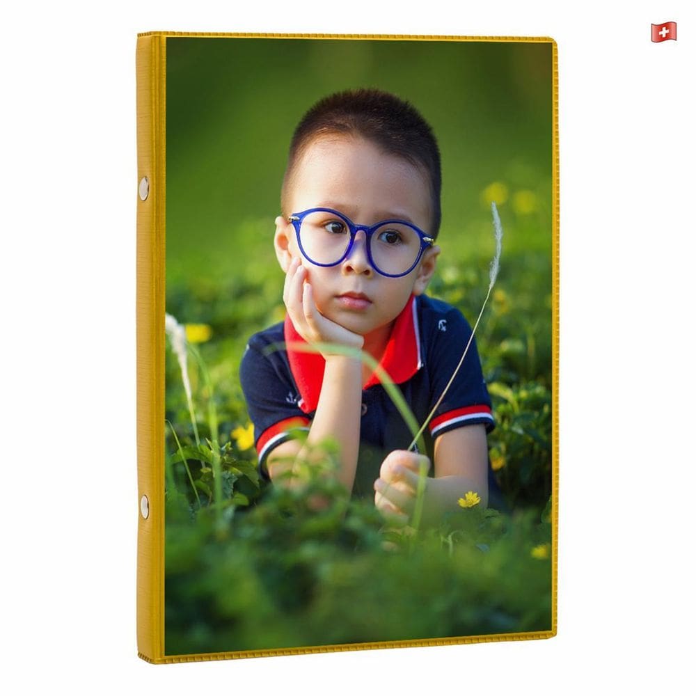 Album De Fotos 15X21/40 Alegre Amarelo C/Visor Aniversário