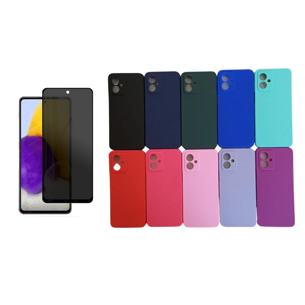 Capinha Veludo Moto G54 + Película Privativa