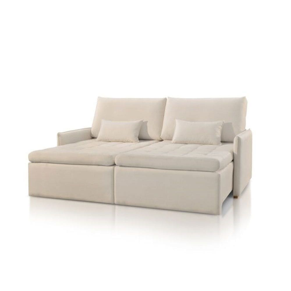 Sofá Retrátil e Reclinável Milano Luxo Veludo 1.80m Jc Estofados