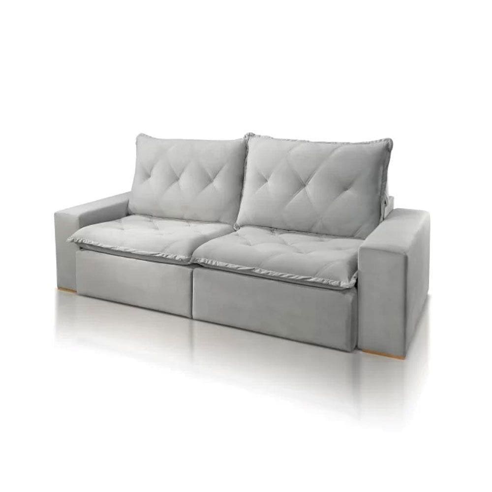 Sofá Retrátil e Reclinável Loreto Luxo Veludo 2.10m Jc Estofados