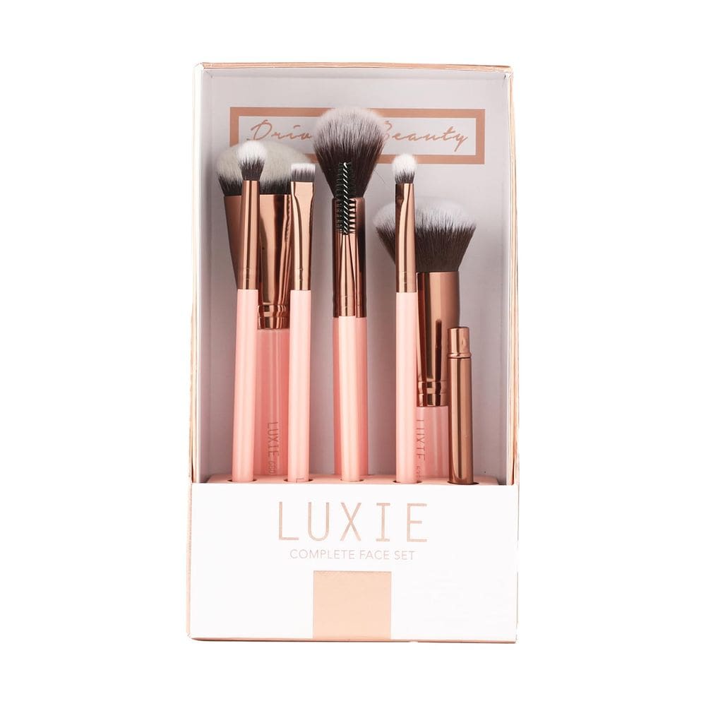 Conjunto de pincéis LUXIE Complete Face Rose Gold Vegan Cruelty Free
