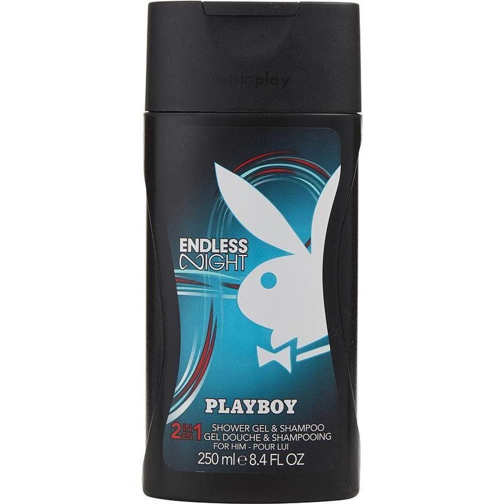 Shampoo Masculino Playboy Endless Night & Gel De Banho 250 Ml