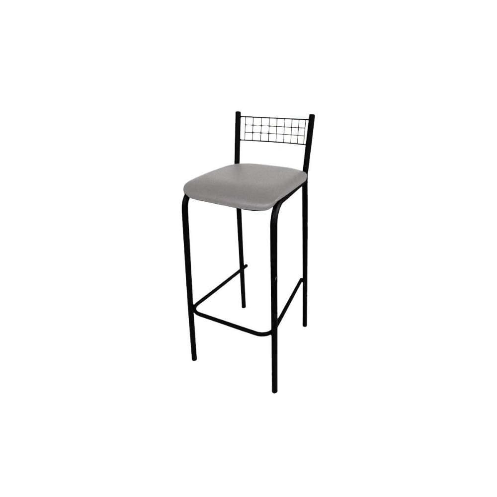 Banqueta Cozinha Gênova 1B705PRF Aço 1 Un Preto/Boucle Cinza - Kappesberg