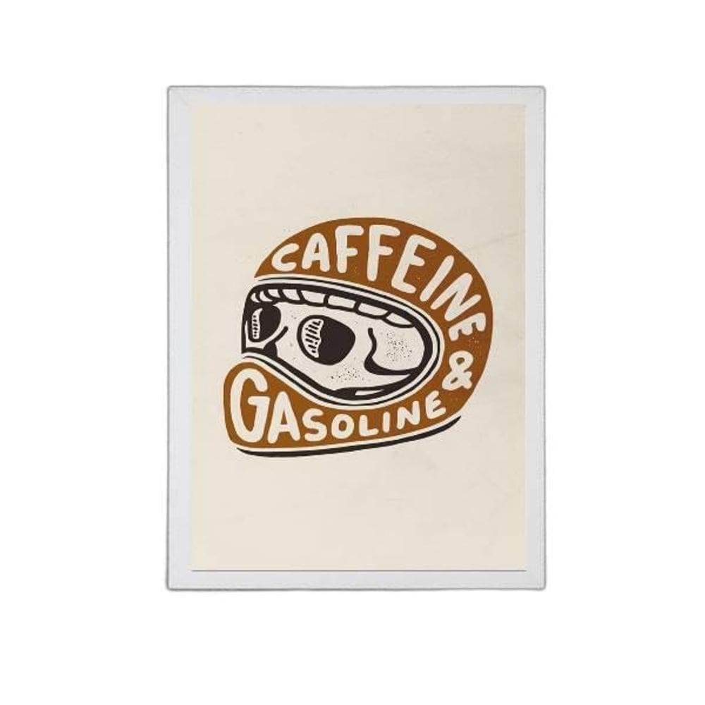 Quadro Capacete Gasoline E Caffeine 33X24Cm