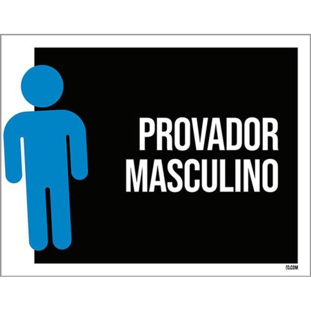 Kit 3 Placas Sinalização - Provador Masculino