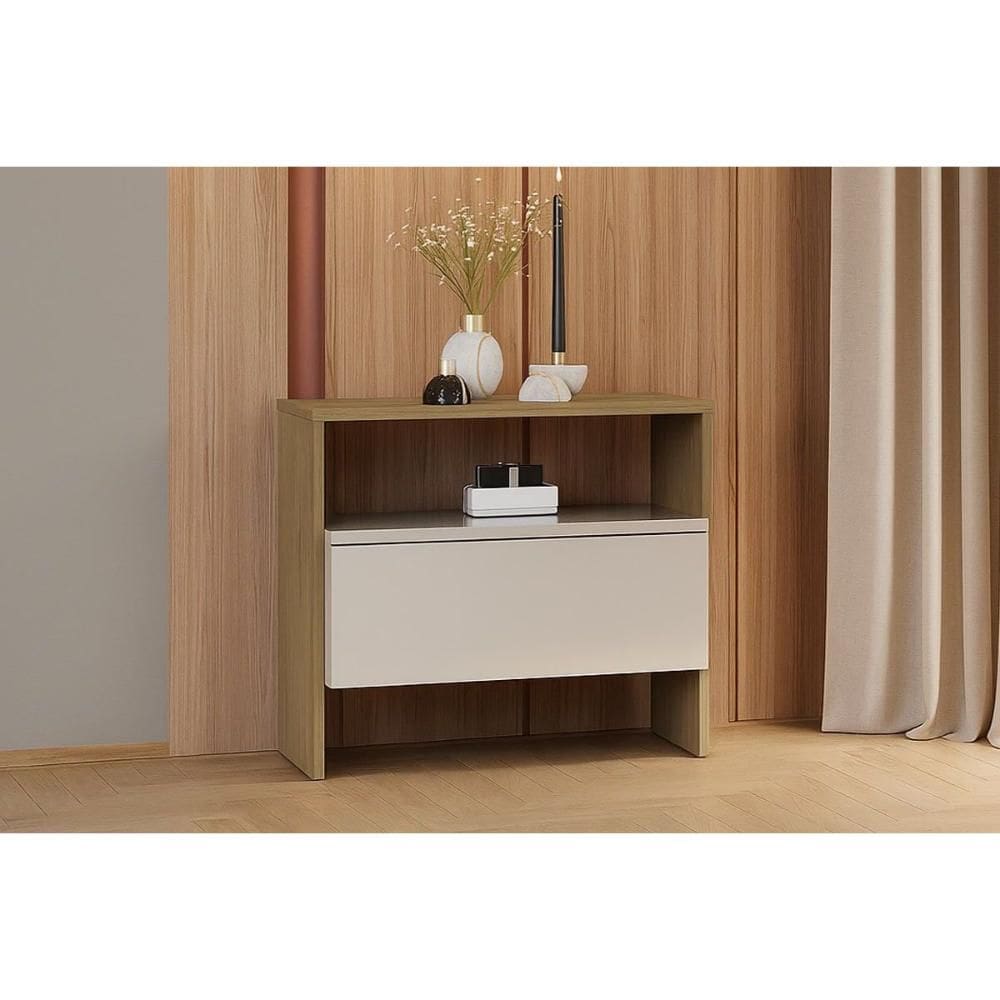 Mesa Cabeceira Infantil Detroit Freijo Cumaru c/ Fendi - Novo Horizonte