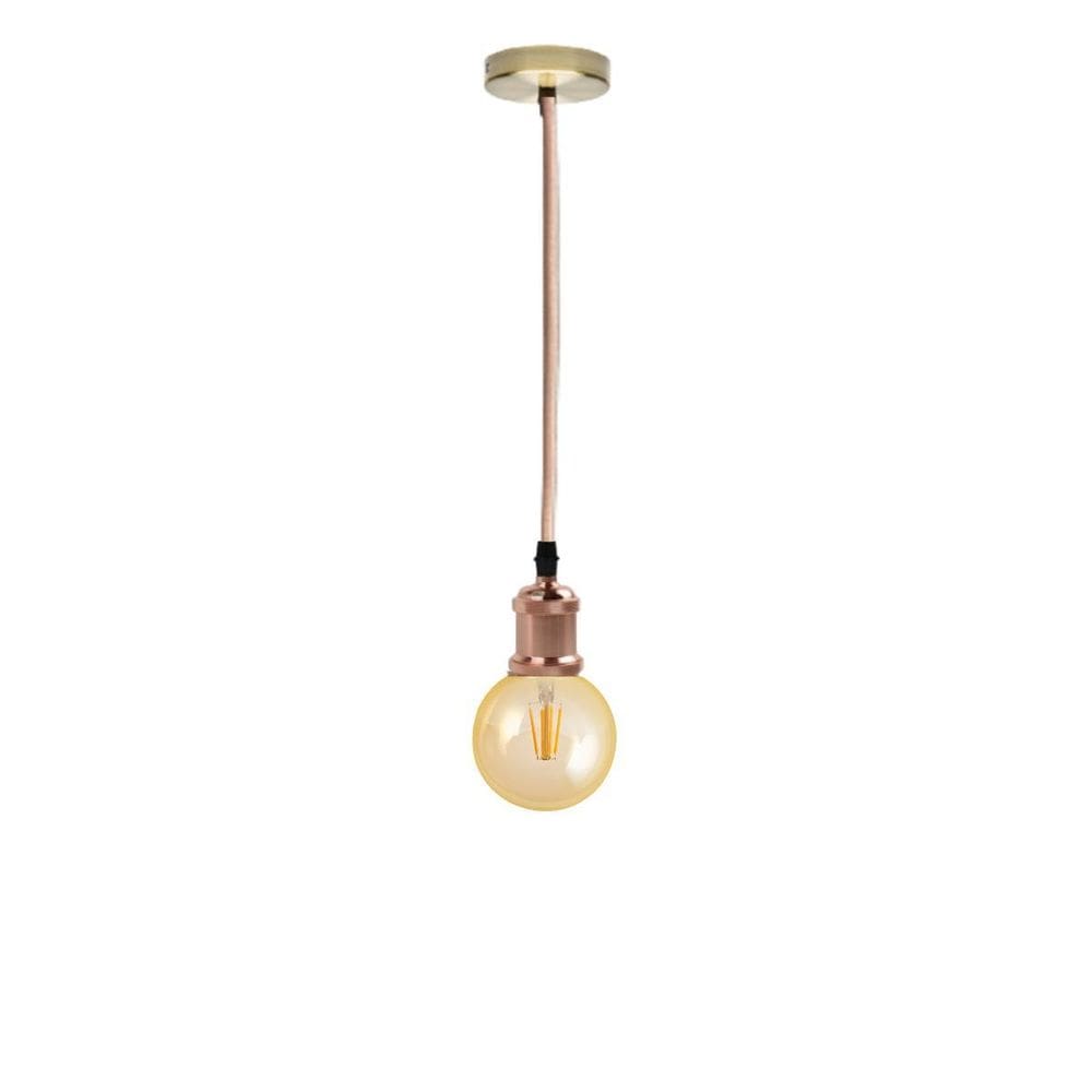 Luminária Pendente Com Lâmpada Globo Led G95 2300K
