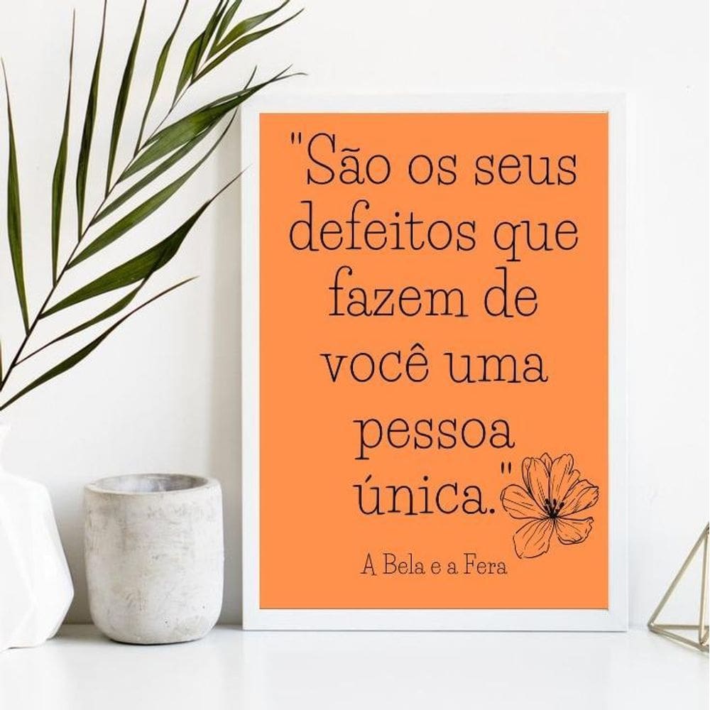 Quadro Único 24x18cm Moldura de Madeira Preta