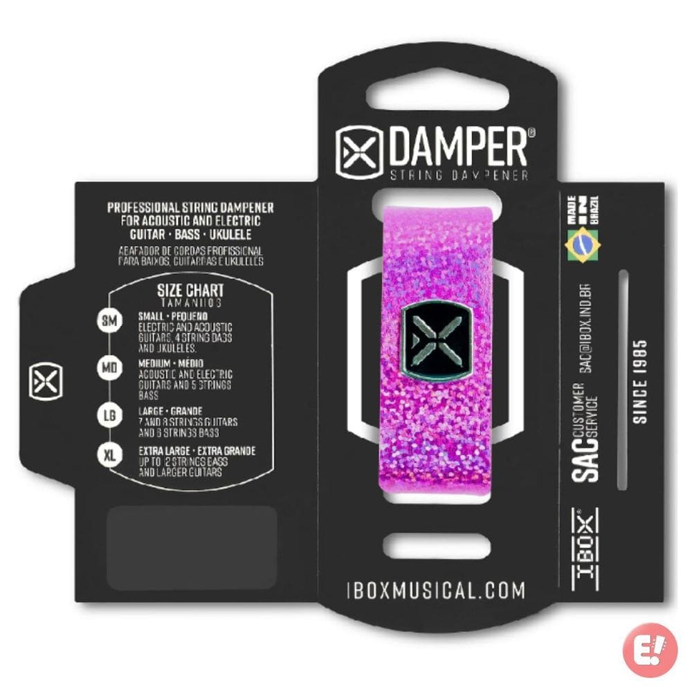 Abafador De Cordas Médio Damper Dhmd04 Holográfico Pink