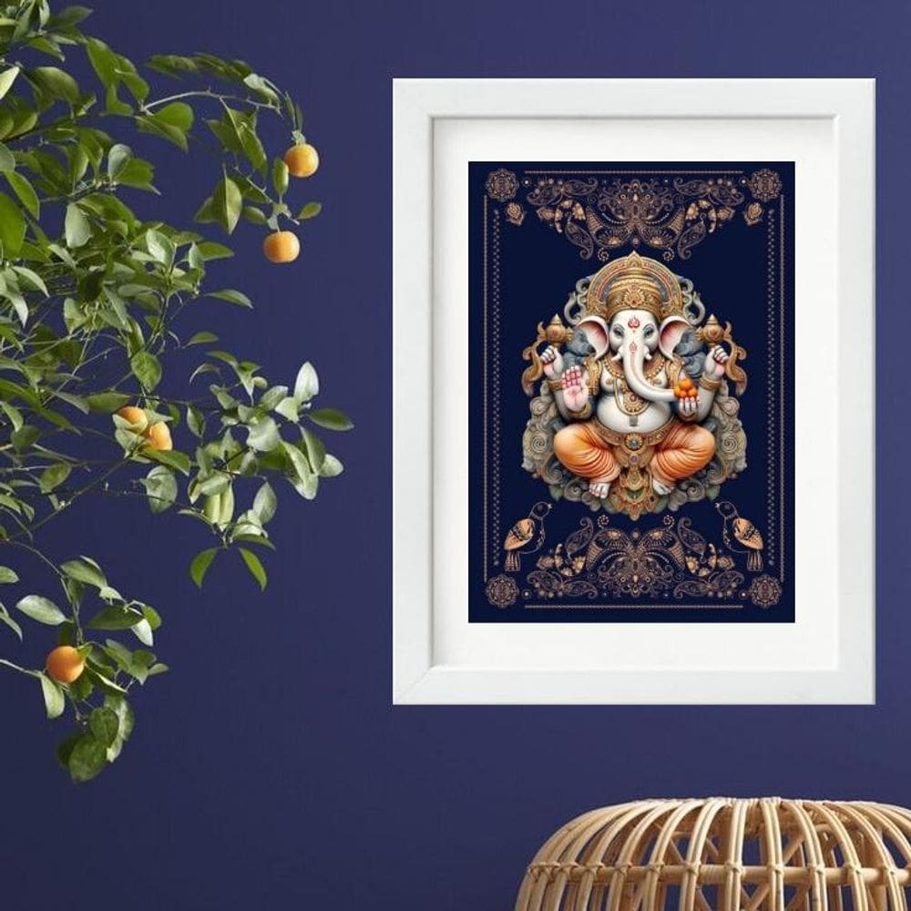Quadro Lord Ganesha - 60X48Cm
