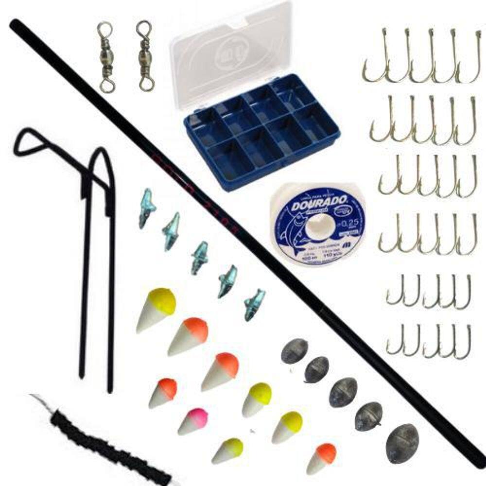 Kit De Pesca Vara Telescópica Com Estojo E Acessórios -Hi
