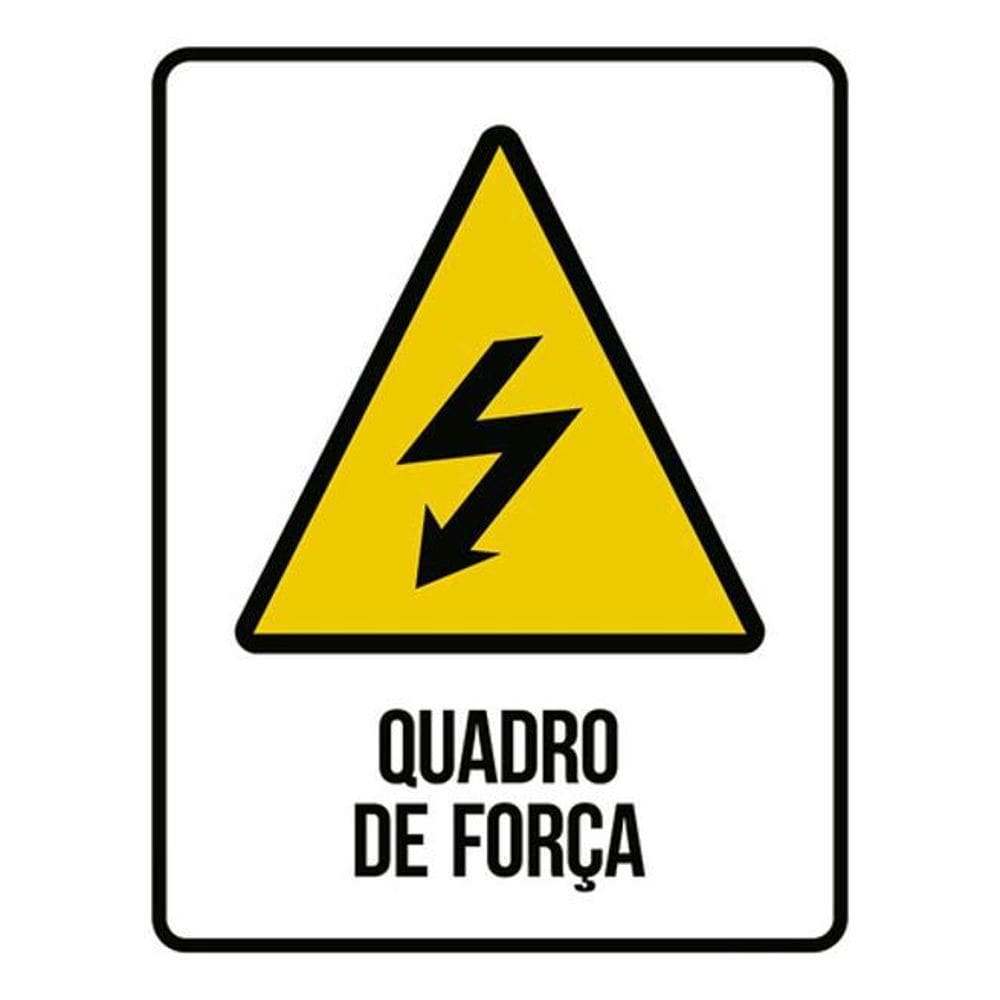 Kit 5 Placas Sinalização - Quadro De Força Ícone