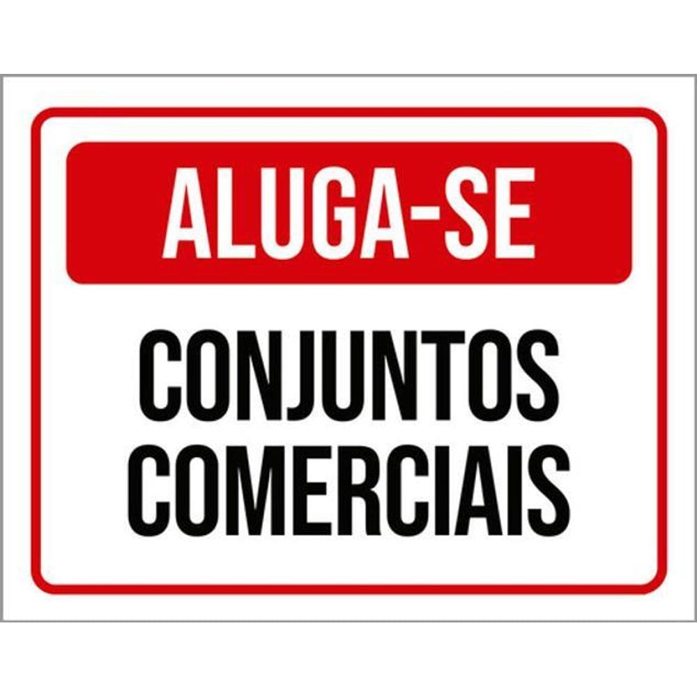 Kit 3 Placas Aluga-Se Conjuntos Comerciais