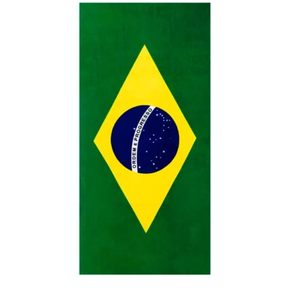 Toalha De Praia Aveludada Brasil Dohler 76CmX1,52M