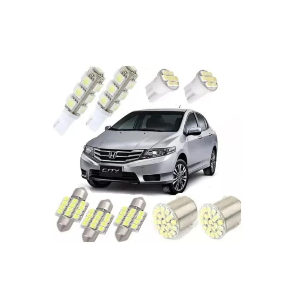 Kit Lâmpadas Led Honda Fit City Civic Placa Pingo Torpedo Ré