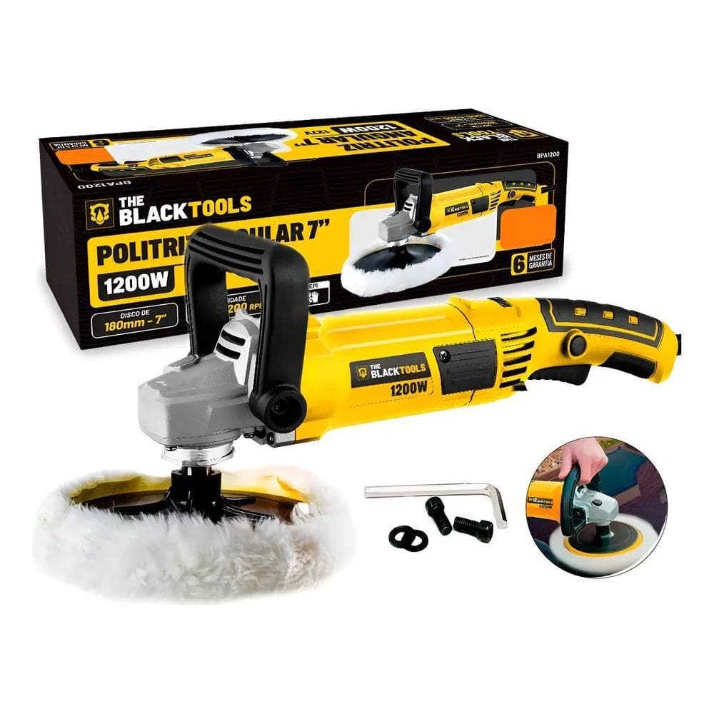Politriz Angular 7 1200W The Black Tools: Po - Amarelo 127V