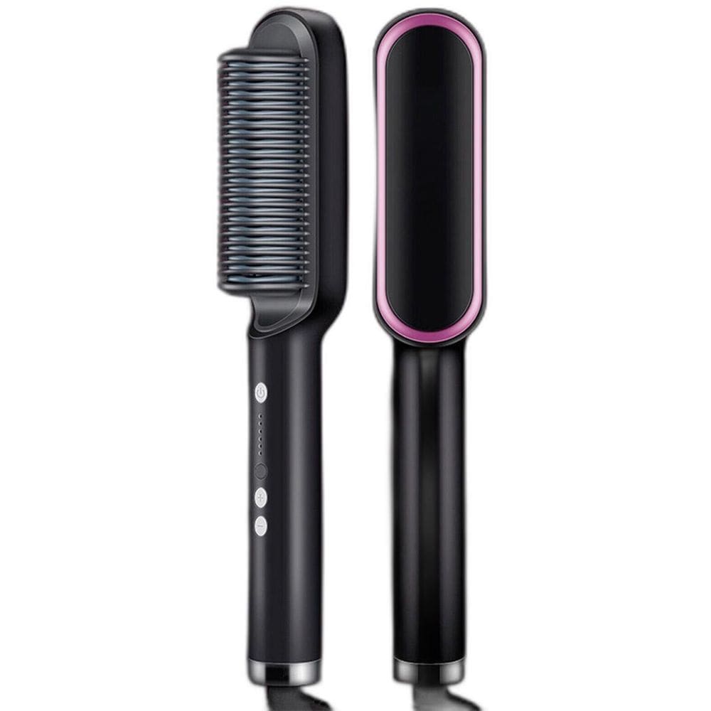 Escova 3 Em 1 Alisadora Secadora Cabelo Liso