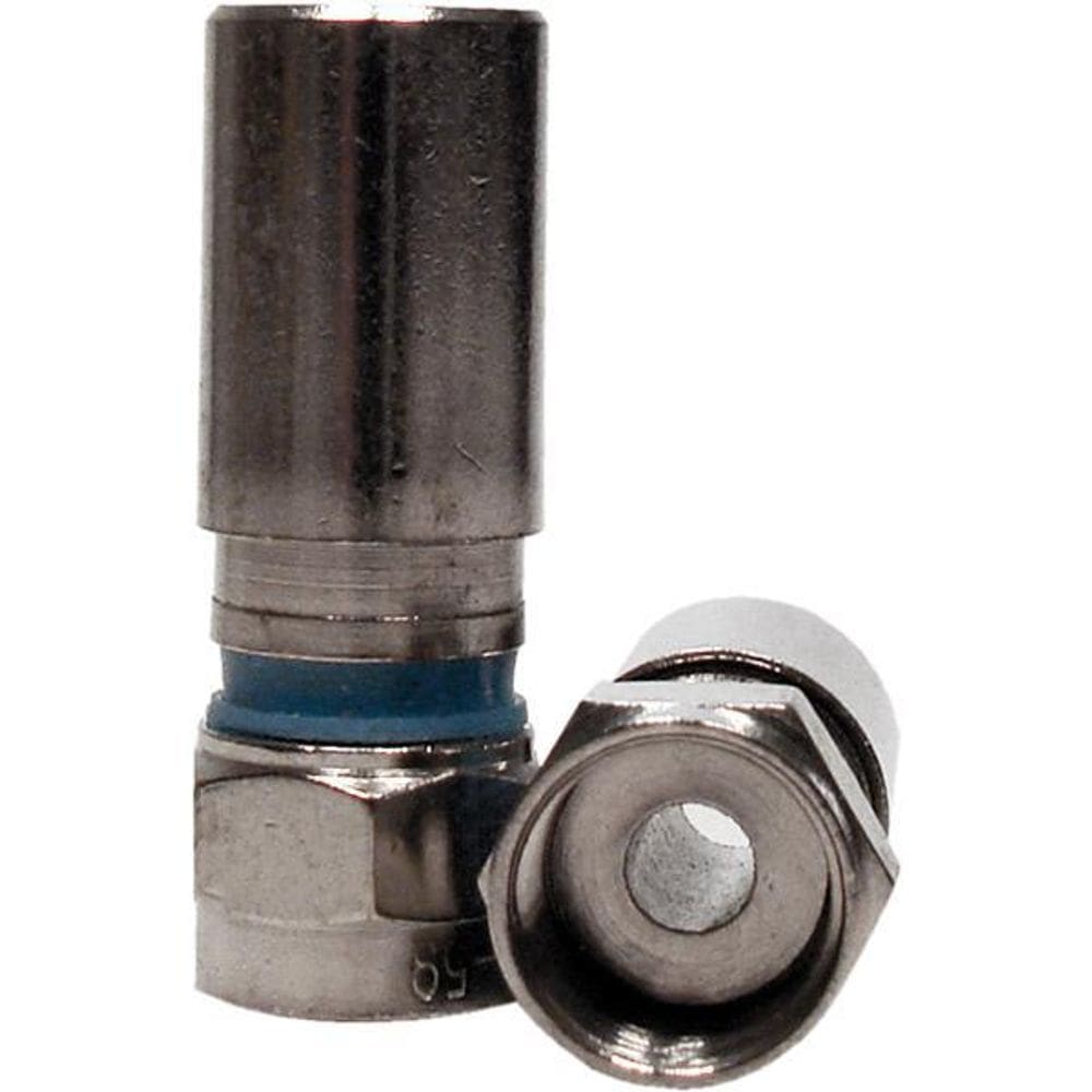 Conector F Rg59 Compressao Banda Azul C/10 Gigasat