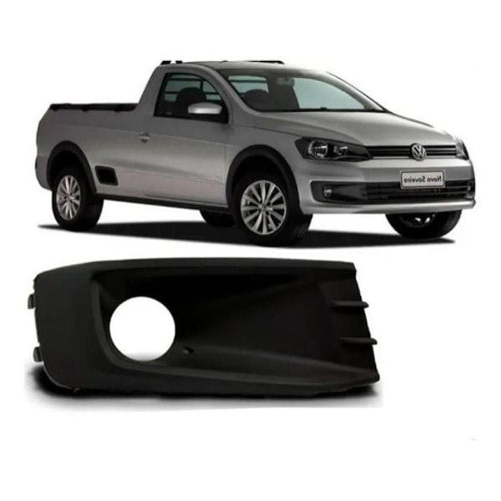 Grade Moldura Milha Gol Track G6 Saveiro 2013 A 2016 Furo