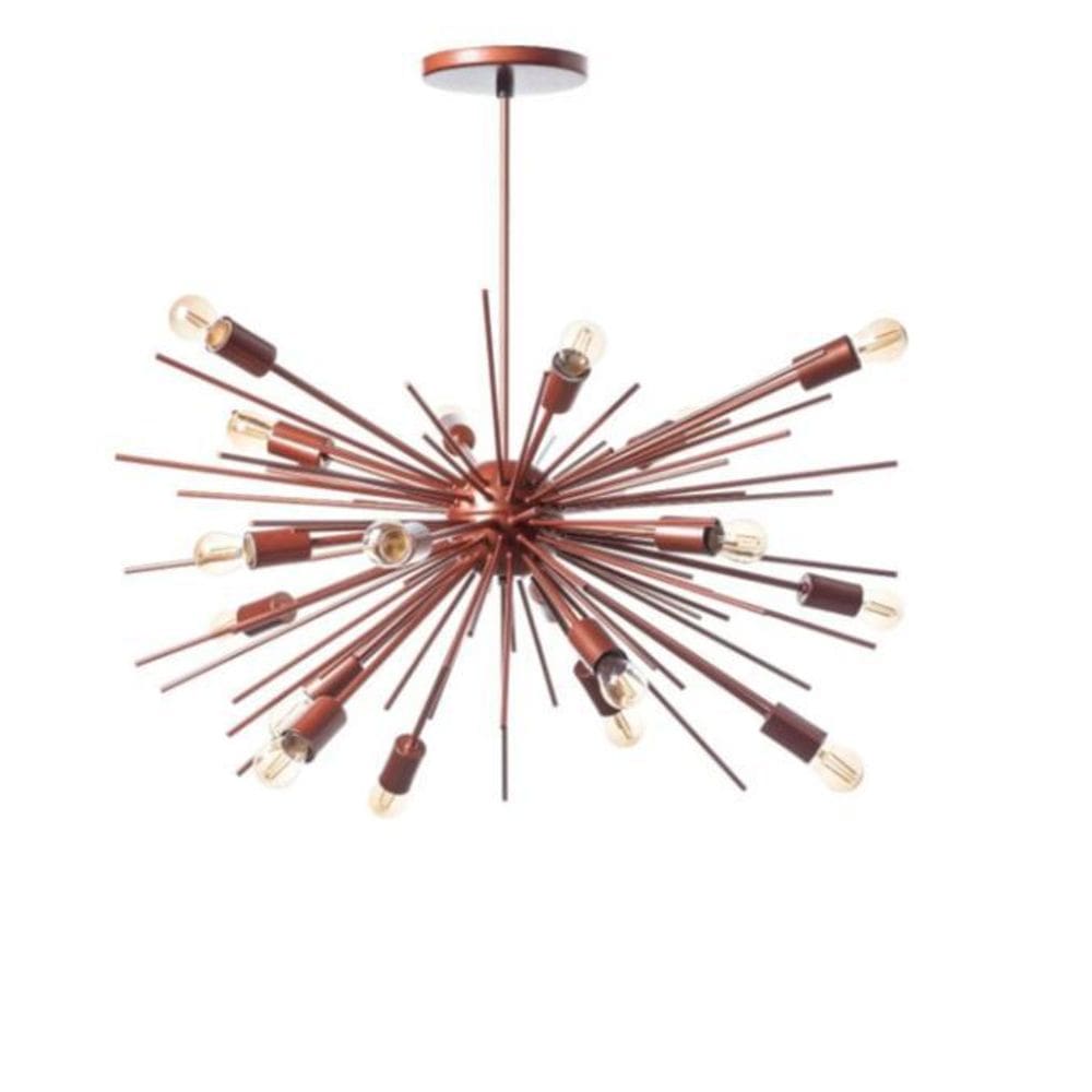 Lustre Pendente Sputnik Luxo Cobre Para 18 Lampadas
