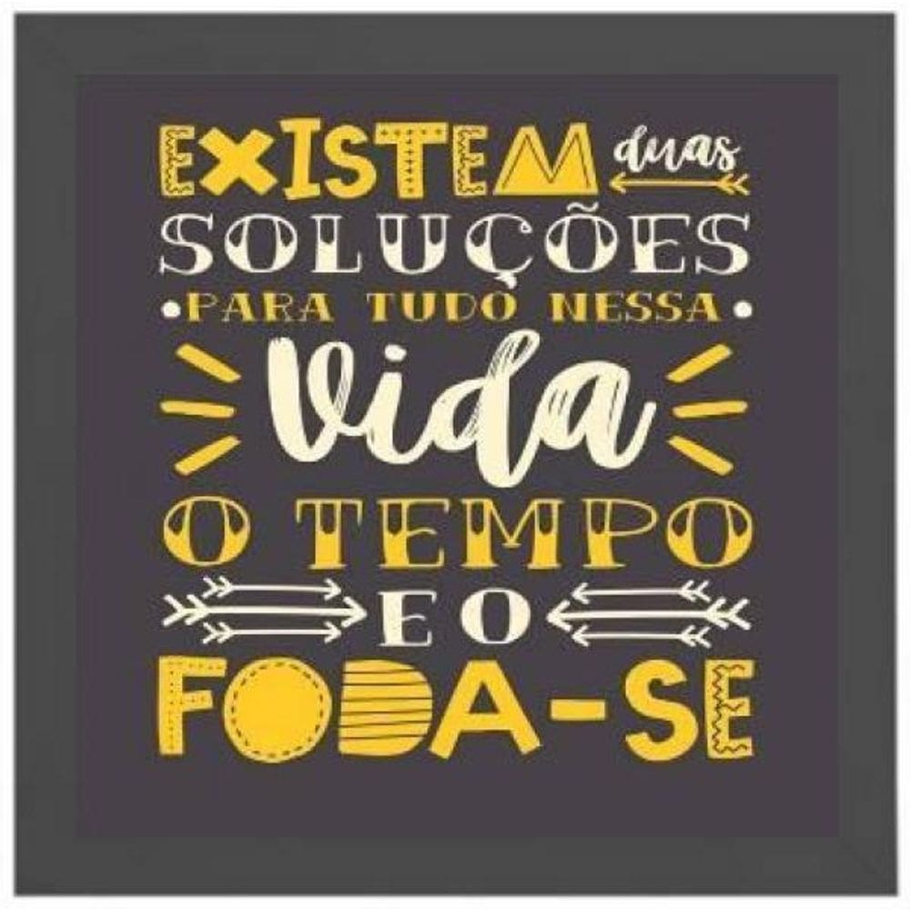 Quadro Quadrado Soluções Para A Vida 20X20Cm