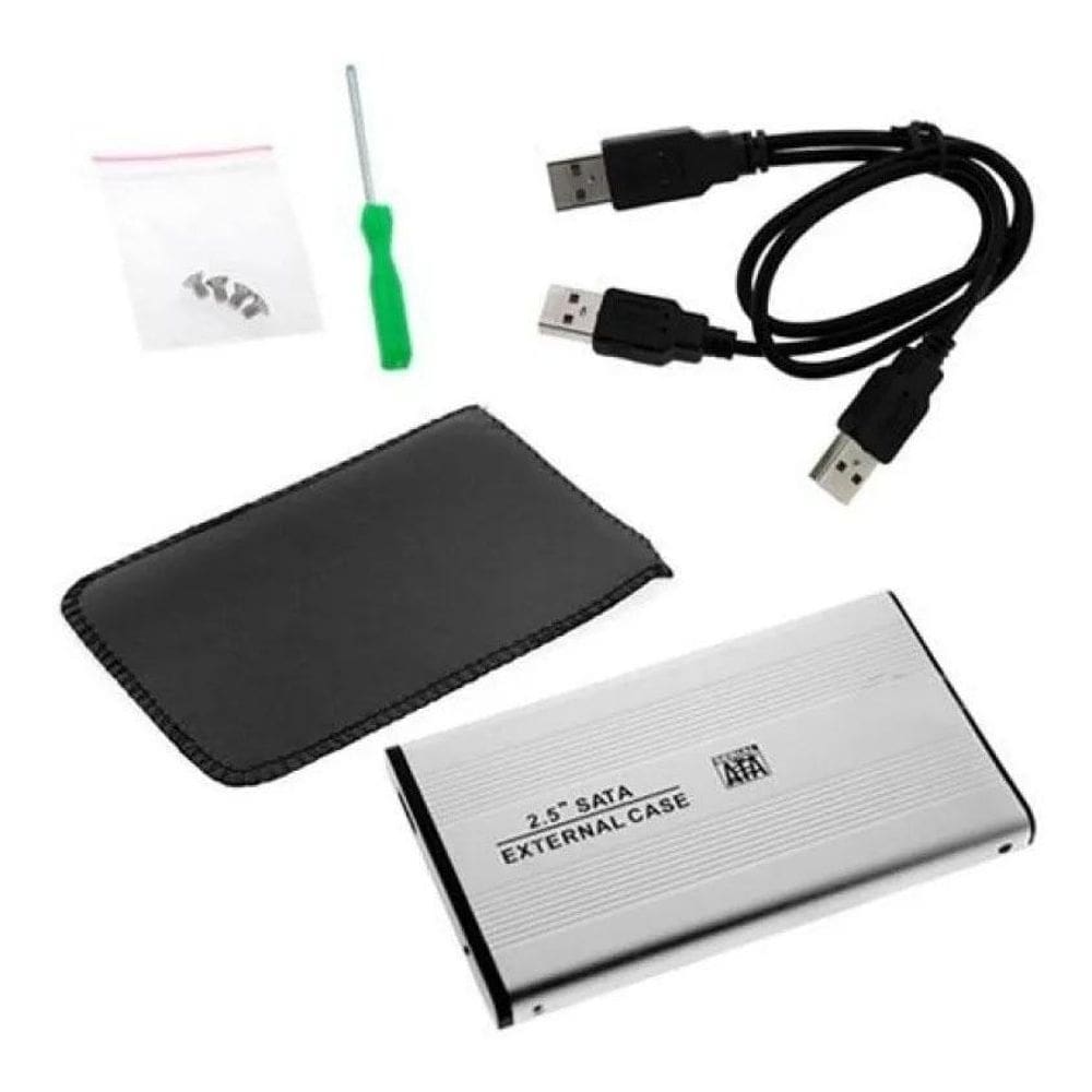 Case Gaveta Alumínio Slim Hd Externo Notebook Sata 2.5 Usb