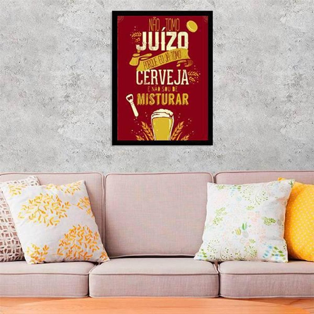 Quadro Decorativo Não Tomo Juízo, Tomo Cerveja