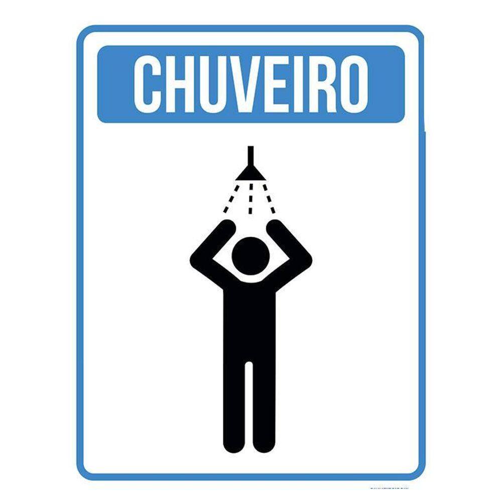 Placa Sinalização Higiene Chuveiro 36X46