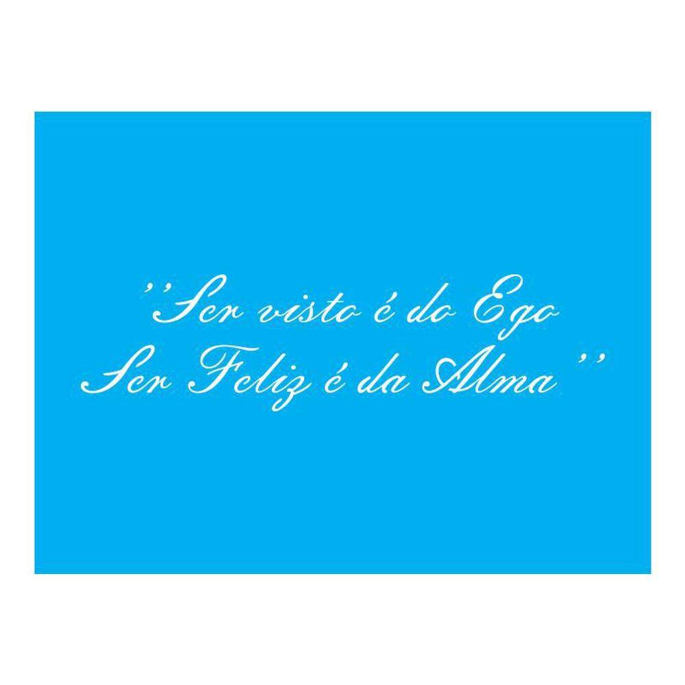 Stencil Tamako Ser Feliz É Da Alma - 15X20Cm - Ref A2292