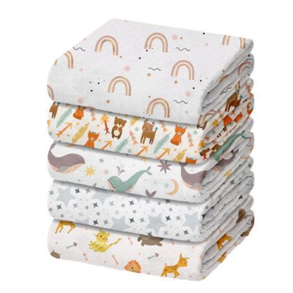 Pacote 10 Fraldas De Pano Luxo Minasrey 70X70 - Neutro