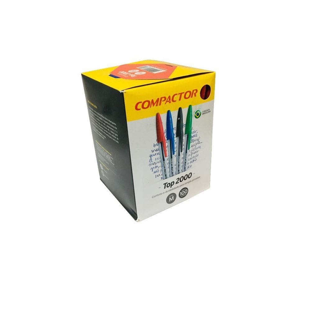 Caneta Esferográfica Glossy Preto Caixa C/50 Jocar Office