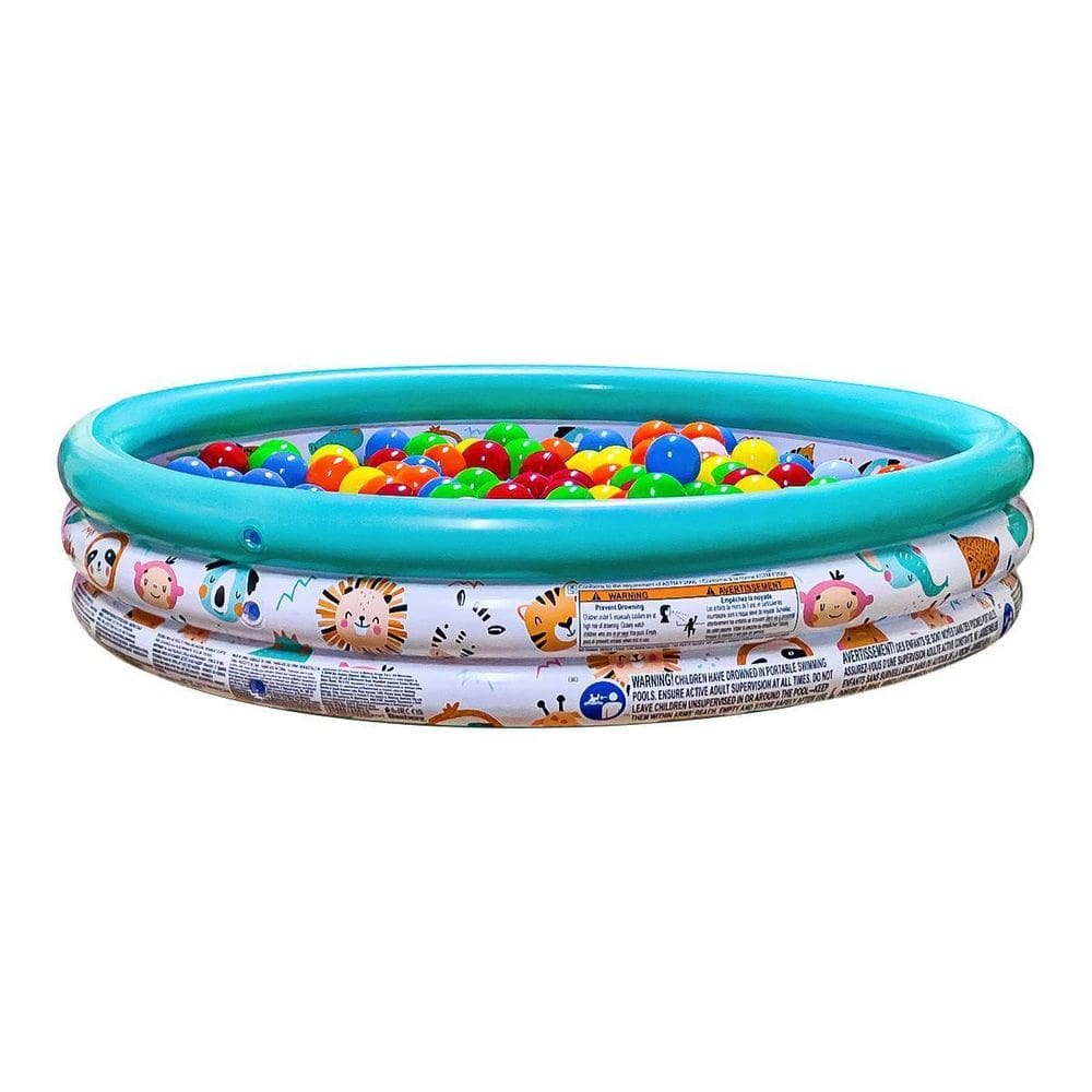 Piscina Infantil Inflável 180 Litros Animais + 100 Bolinhas