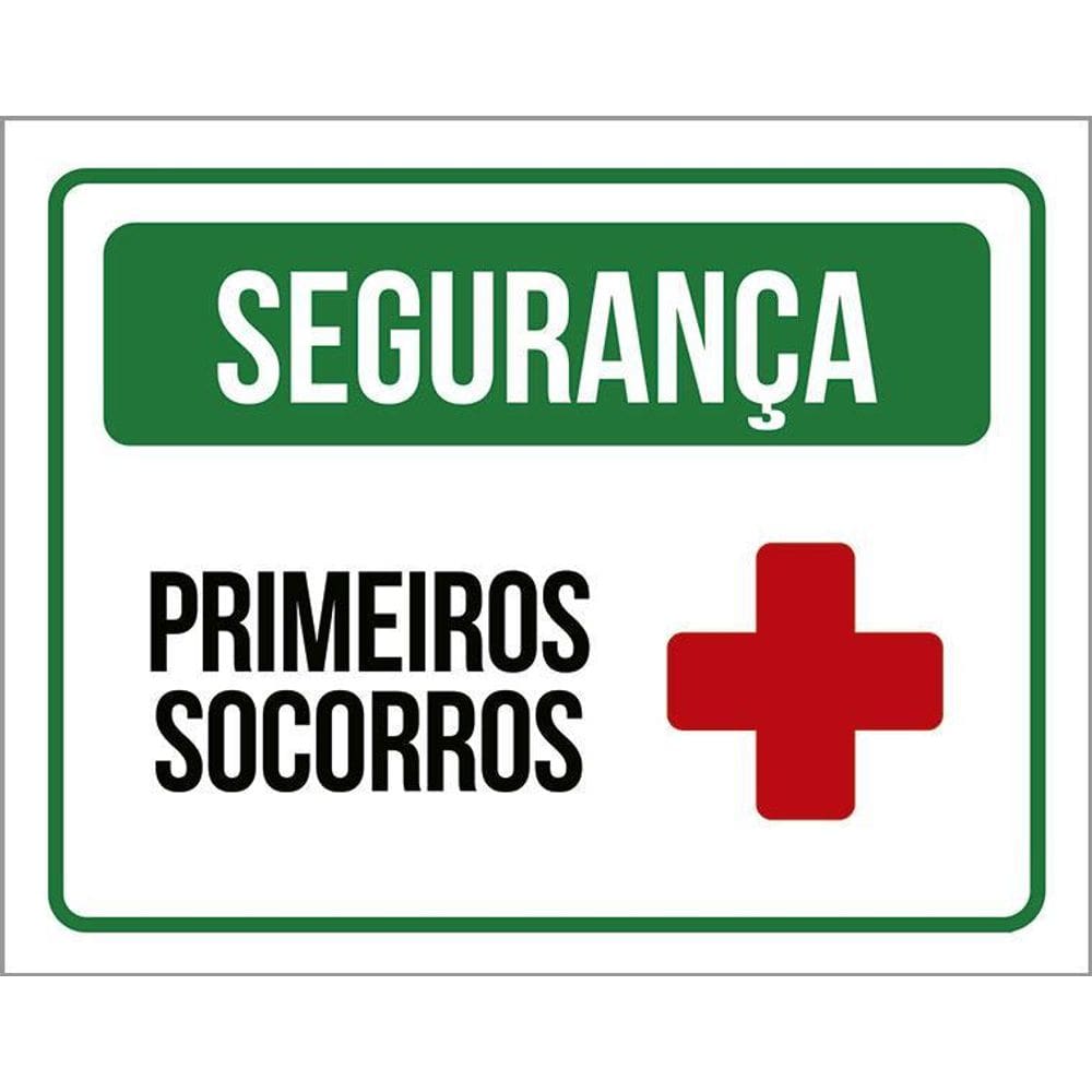 Placa Segurança - Primeiros Socorros  36X46