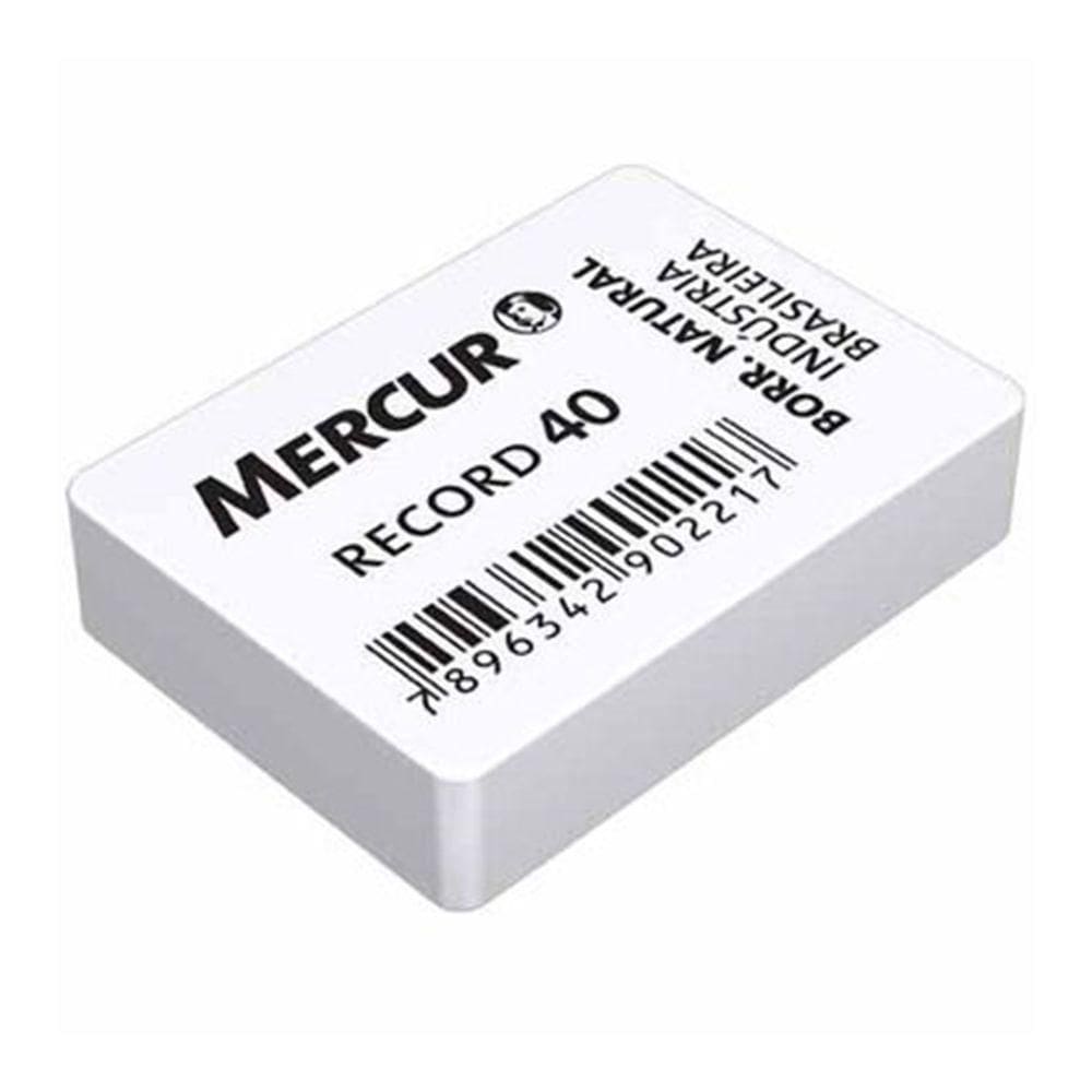 Borracha Escolar Branca N.40 Com 4 Pecas 3Cm