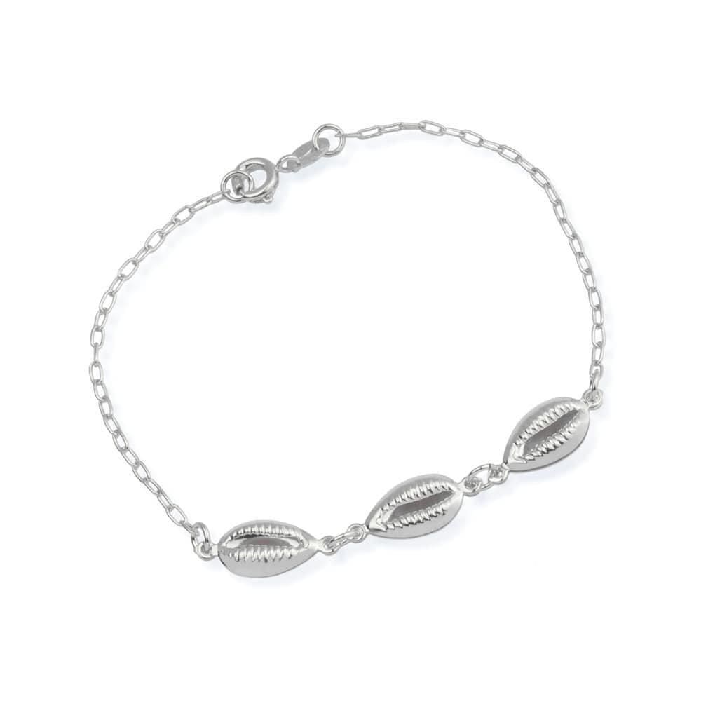 Pulseira Prateada De Búzios